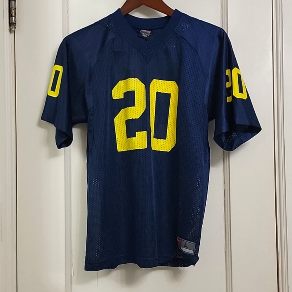 Boy's navy University of Michigna Nike football jersey